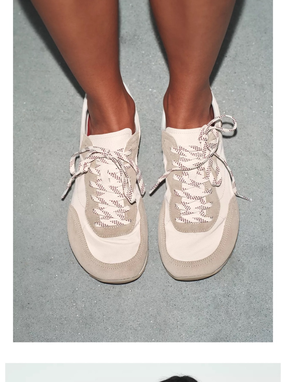 Zara Beige and Cream barefoot Sneakers NEW WITH TAGS 7.5